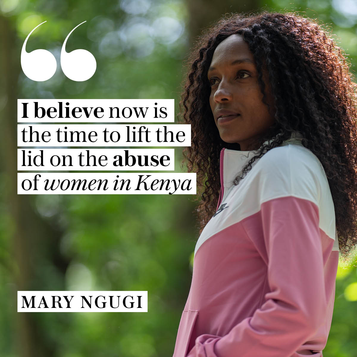 WomensSport's tweet photo. The death of Agnes has sparked a social media movement with the hashtag #NotYourProperty 

Kenyan long-distance runner @maryw_ngugi is calling for more to be done to protect women

https://t.co/Q1Z6RyvoLH https://t.co/HtUUM2Jg3z