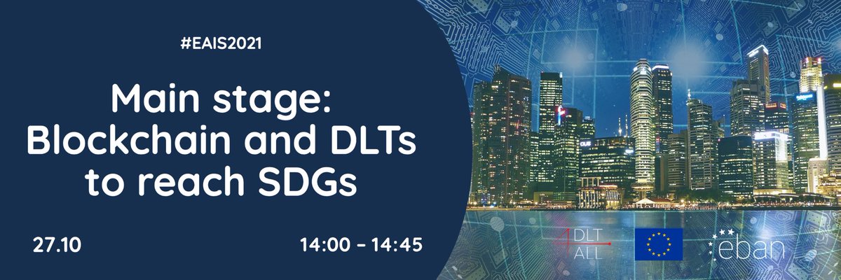 #Blockchain and DLTs to reach #SDGs: Next session of #DLT4ALL Final Conference will start at 2 pm CEST. Join us and our top-notch speakers at: next.brella.io/join/eueais21

Join code: eueais21