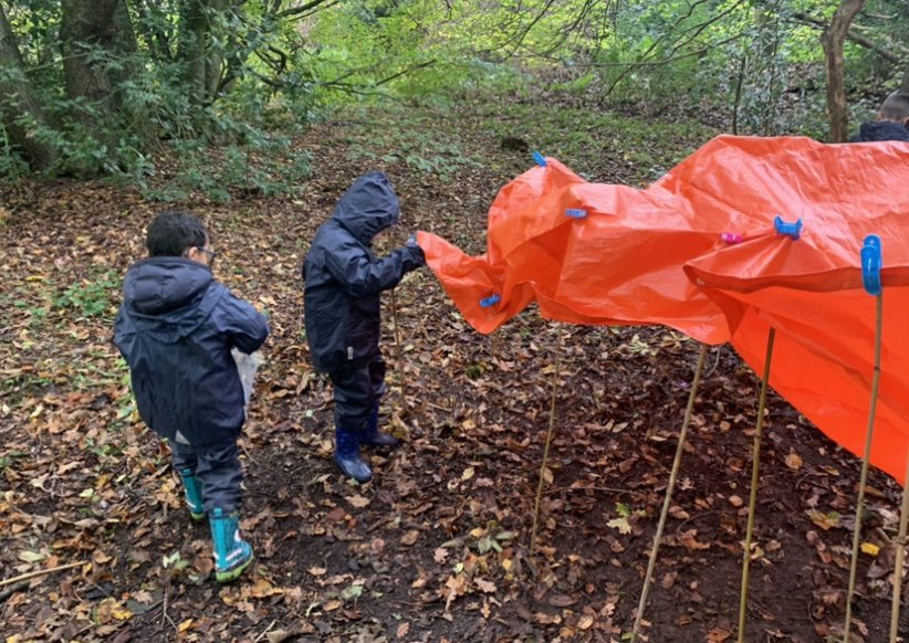 MissWilson888's tweet photo. P1 chose different materials to make a den. We ended up splitting up into two groups as we couldn’t choose just one way to make it! #dedridgegoesforawalk  @dedridgeps https://t.co/OKAQZi5ZvL