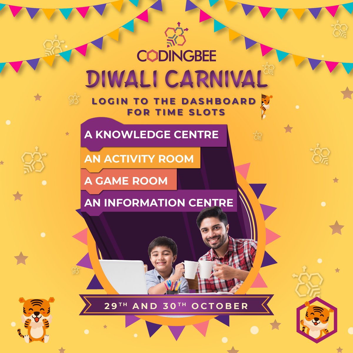 MyMakebot's tweet image. Learning meets celebration!
Watch the wonder unfold at CodingBee - Diwali Carnival.
Join today to learn coding with fun and festivities.
#diwali #codingbee #codingchampionsh #codingforkids #learning #gaming #java #Scripts #artificialintelligence #Machinelearning #coding