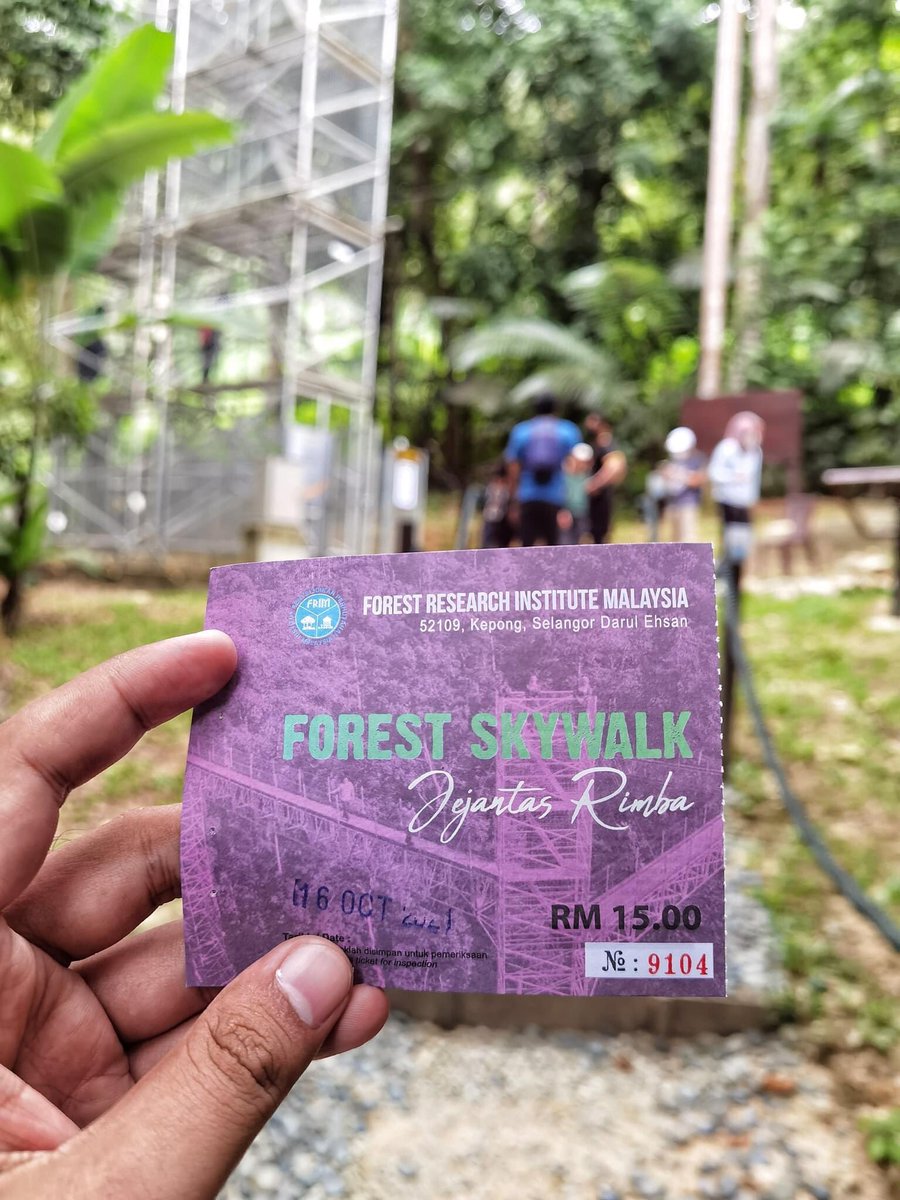 TravelJimat's tweet photo. Forest Skywalk - Jambatan Rimba
📍Taman Botani Kepong

TIKET HANYA BOLEH DIBELI SECARA ONLINE SAHAJA.

Skywalk Tiket : Local/*Foreigners
Student: RM 8
Senior Citizen: RM 10/ *RM40
Adults: RM 15/ *RM40

Extra Charge for 50 Meter Tower: RM5 / *RM10. https://t.co/FZBsSVyONF
