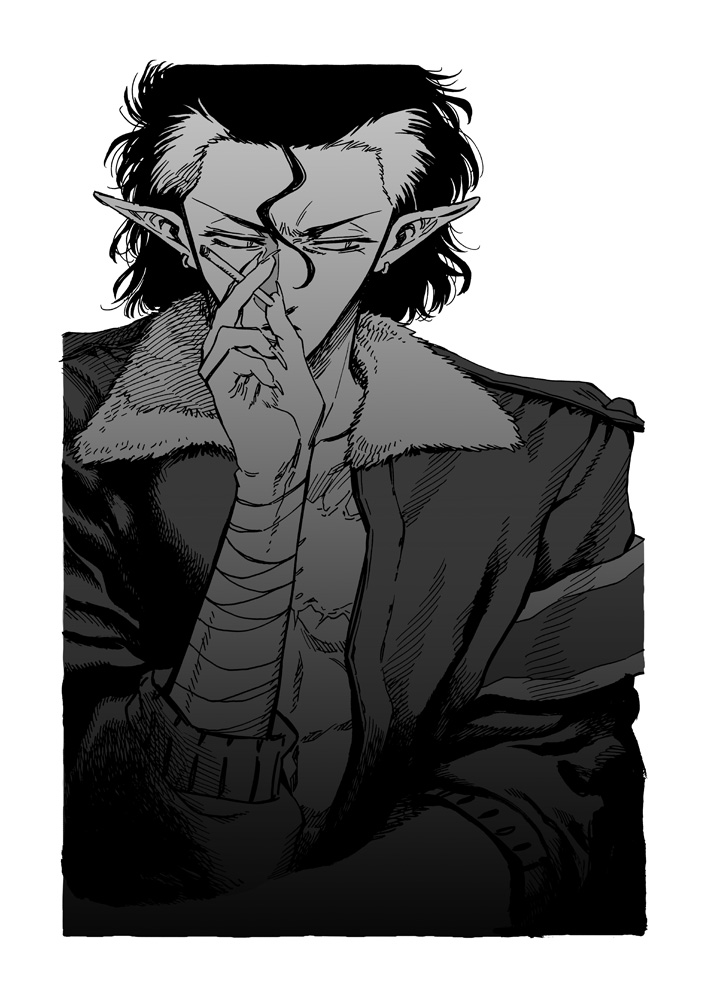 『ニーナさんの魔法生活』27話後編更新しました!

 https://t.co/Zg9nJ1iWo2 

男は煙草に火をつける。
表と裏の狭間で。
過去と現在の狭間で。

#ニーナさんの魔法生活 