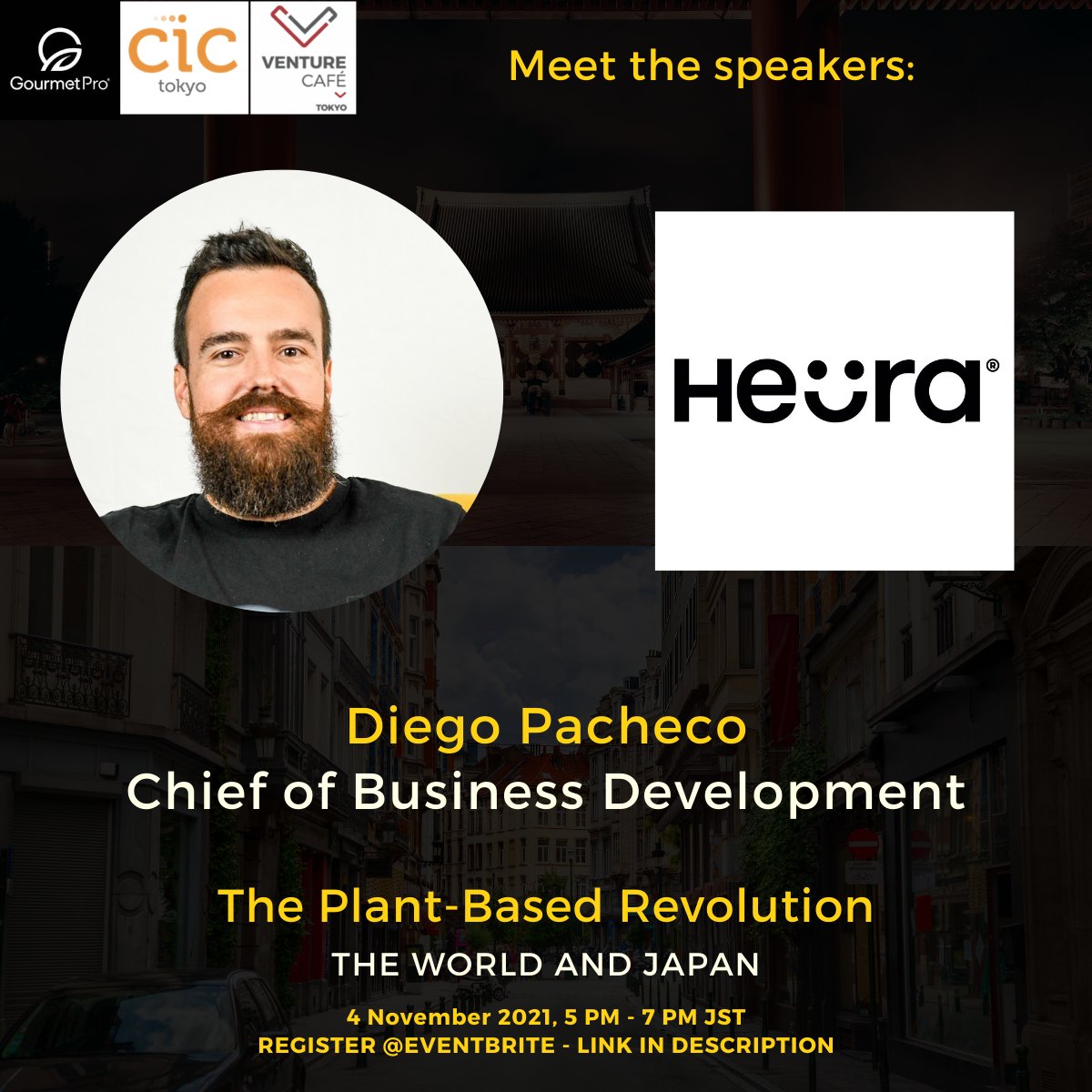 GourmetPro_co's tweet photo. 📣 Meet @Diego Pacheco - one of our speakers, representing @Heura! 📣
✅ Register On #Eventbrite -> https://t.co/AmJK0q2evJ https://t.co/8QzaqpT7Re