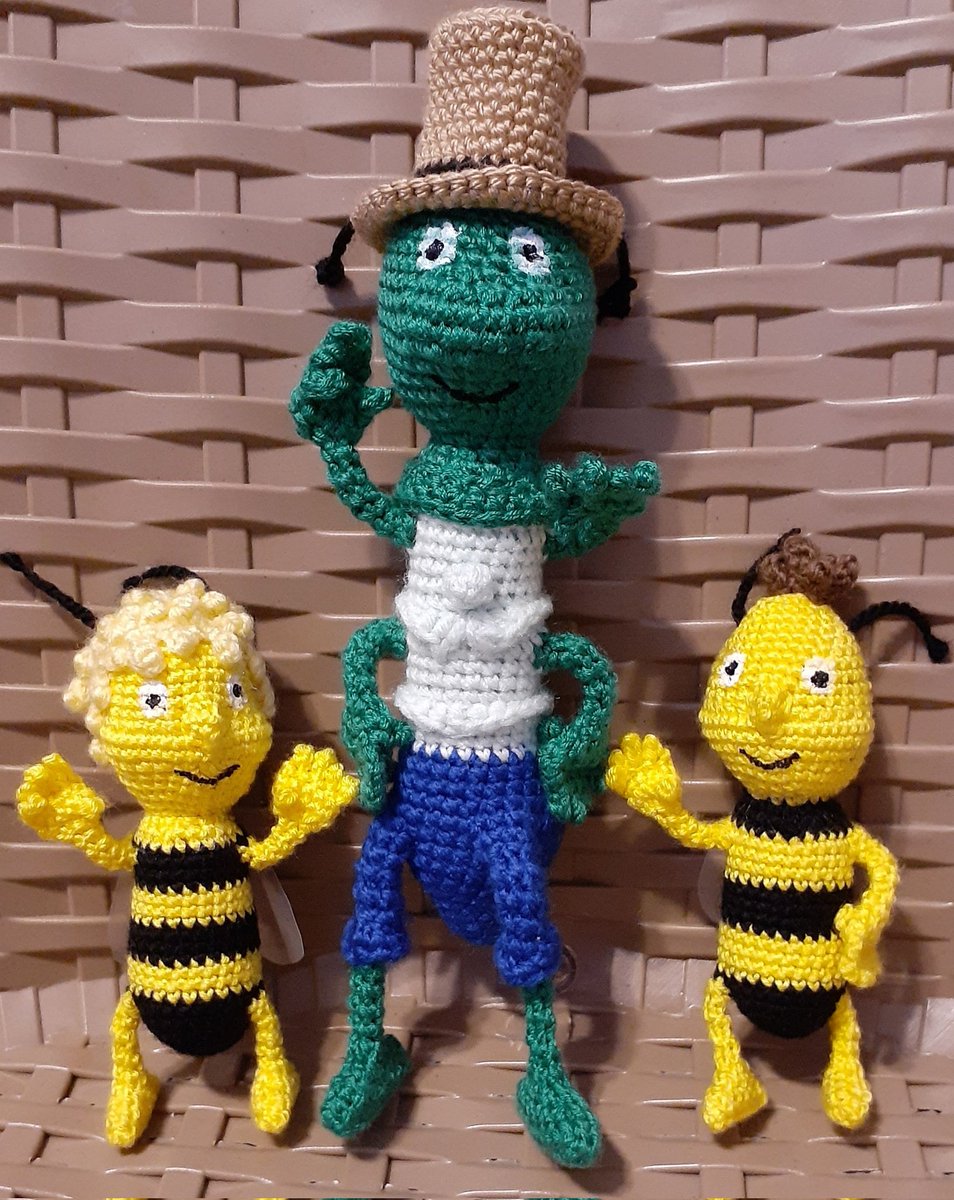 DidaDesigns2016's tweet photo. A new pattern is coming soon: Maya bee, Willy bee and Flip.stay tuned
#yarnlove #yarnaddict #yarn #hook #art #handmade #crochet #pattern #mayabee #maya_bee #willybee #willy_bee #flip #cartoon #amigurumi #kids #toys #dolls #children https://t.co/mbVL1hN6Id https://t.co/b3BMmxi0b8