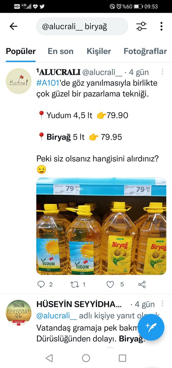 alucrali__'s tweet photo. 📍Biryağ ;
👉11 ay öncesine göre ortalama #30TL zamlanan ve farklı iki market arasında #12TL "fark" neye göre kime göre?
1 - Denetim yetersizliğinden?
2 - Vicdansızlıktan?
3- Kafasına göre?
Sn @ticaret bakanı @mehmedmus göstermelik denetimler bittiyse yerinizdemisiniz ?🤔 https://t.co/h2rp3sWOT4