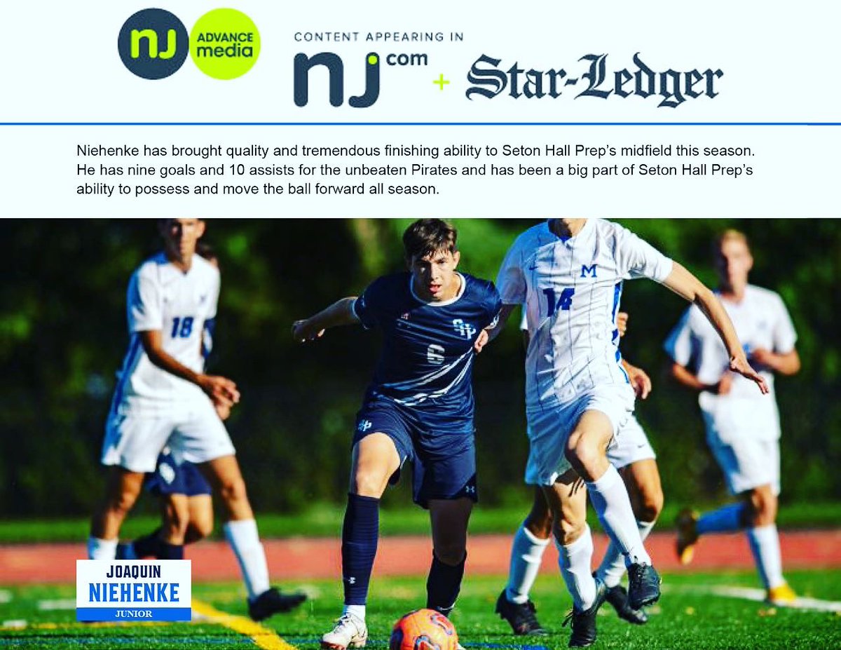 SHPpirateSoccer's tweet photo. A BIG Congratulations to our 3 Pirates Aidan Batista, Joaquin Niehenke, and David Schuster on making the 2021 Super Essex Conference pool of players watchlist considered for @njdotcom’s Player of the Year. Swipe ↔️ and check out their overviews.

#HZF #SHPtogether⚽️ #WEWILL #TEAM https://t.co/QtCYABww61