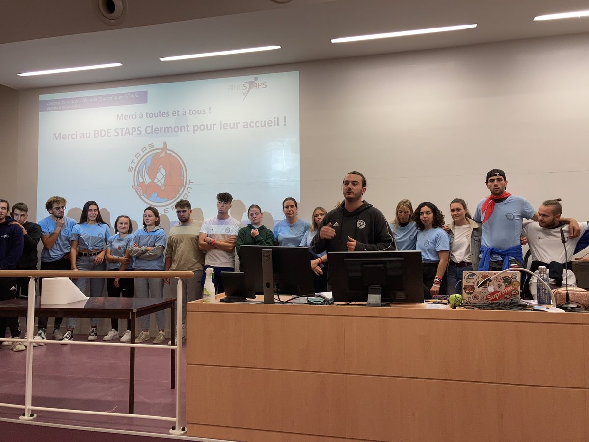 Bde_Staps_Clf's tweet photo. Ce week-end de 4 jours était le résultat de 6 mois de travail,nous avons organisé le 45eme Congrès de l’ANESTAPS. Très fier d’avoir pu accueillir 500 congressistes dans notre belle ville de Clermont Ferrand. #CongrèsANESTAPS https://t.co/WgEXZb9zan