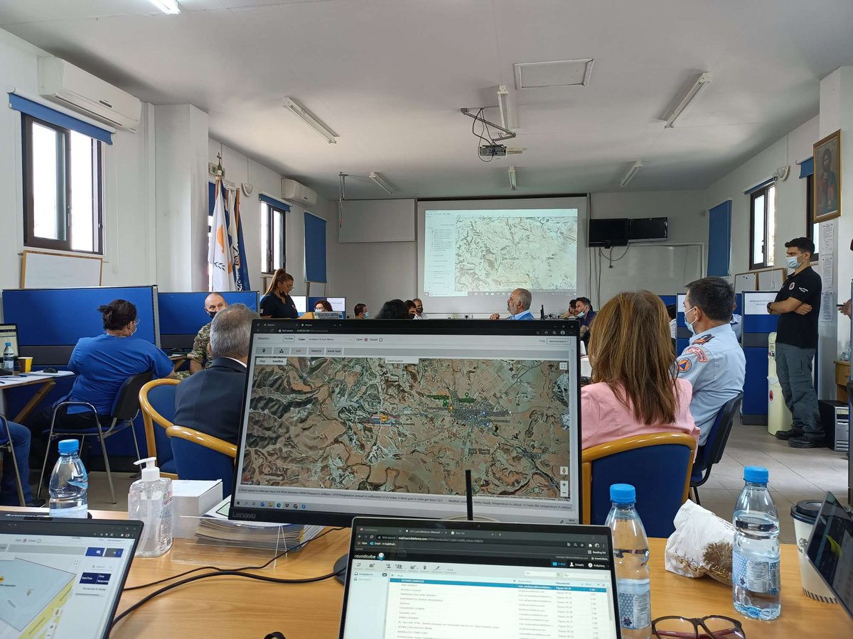 Ianus_Tech's tweet photo. Testing MAESTRO at the "Prometheus Exercise 2021" happening now at the @CivilDefenceCy in Larnaca, Cyprus.

#ianusconsulting #maestro #civildefencecy #προμηθεας2021 https://t.co/FG0MTxARj5
