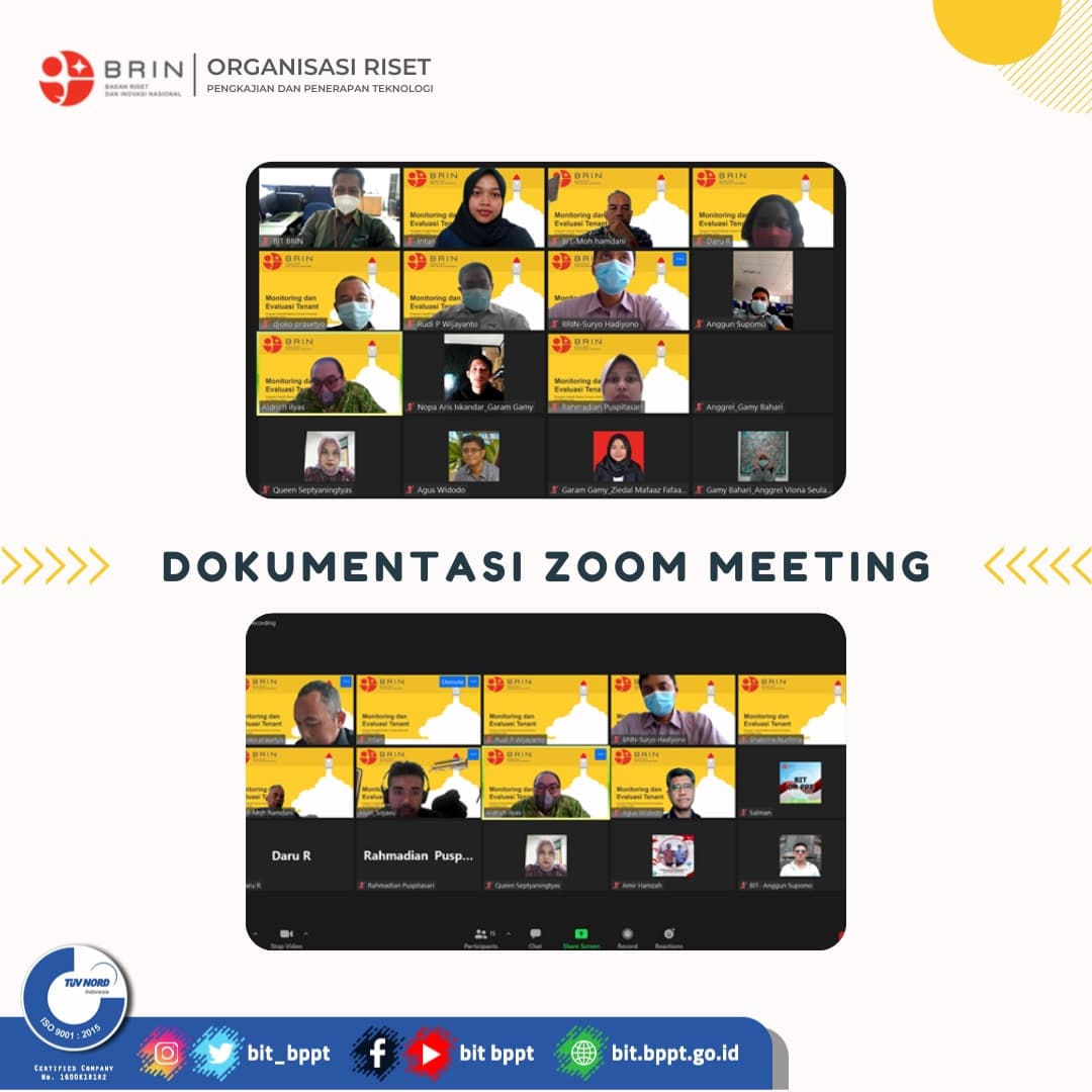 bit_bppt's tweet image. Kegiatan ini dilaksanakan dengan mempresentasikan progress report
bisnis secara daring via aplikasi Zoom Meeting. Kegiatan monev diikuti oleh 4 tenant diantaranya Sojavu, Garam Gamy, Hydrosol, dan Zepatos.

#bit_bppt #BRIN #inkubasibisnisteknologi #inkubatorbisnis #startup