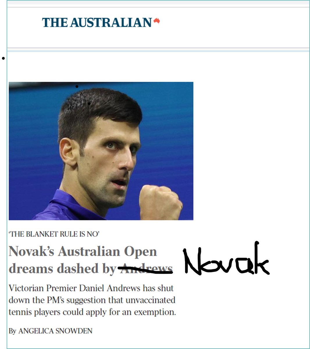 Hey <a href="/australian/">The Australian</a> … just helped you out with your copy writing. Your welcome.