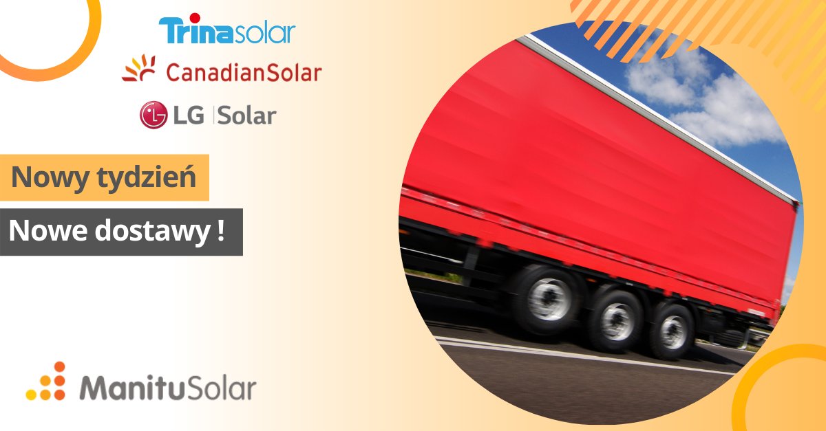ManituSolarPL's tweet image. Nowy tydzień, nowe szanse zakupu!

Dotarły do naszego magazynu w Warszawie dostawy:
👉 #moduły firm #CanadianSolarInc., #LGElectronics i #TrinaSolar.
W sprawie zamówień zapraszamy do kontaktu z opiekunem handlowym, do kontaktu z biurem:
✉ info@manitusolar.pl
 📞+48 22 185 5636