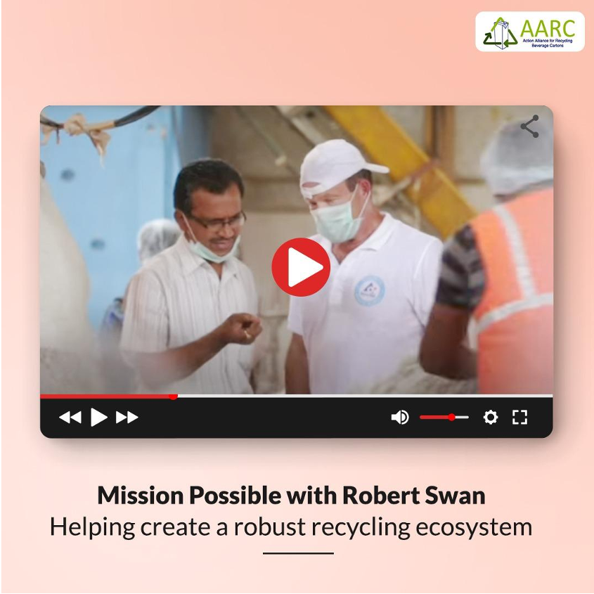 AARC_India's tweet photo. Mr. Robert Swan, the first person to walk on foot to both poles and a keen environmentalist talks about how beverage cartons are collected and recycled: https://t.co/4GMVZb4zmk
#WasteManagement #RecyclableMaterial https://t.co/dzBGEuX5Po