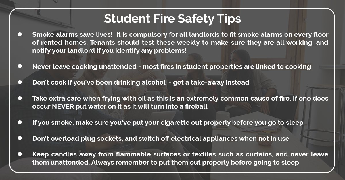 FSESystems's tweet image. People living in shared accommodation are seven times more likely to have a fire. For #StudentFireSafetyWeek we&apos;ve put together a list of useful tips to lower the risk of fire.
Click here to see our range of fire safety solutions: bit.ly/3rlyONw