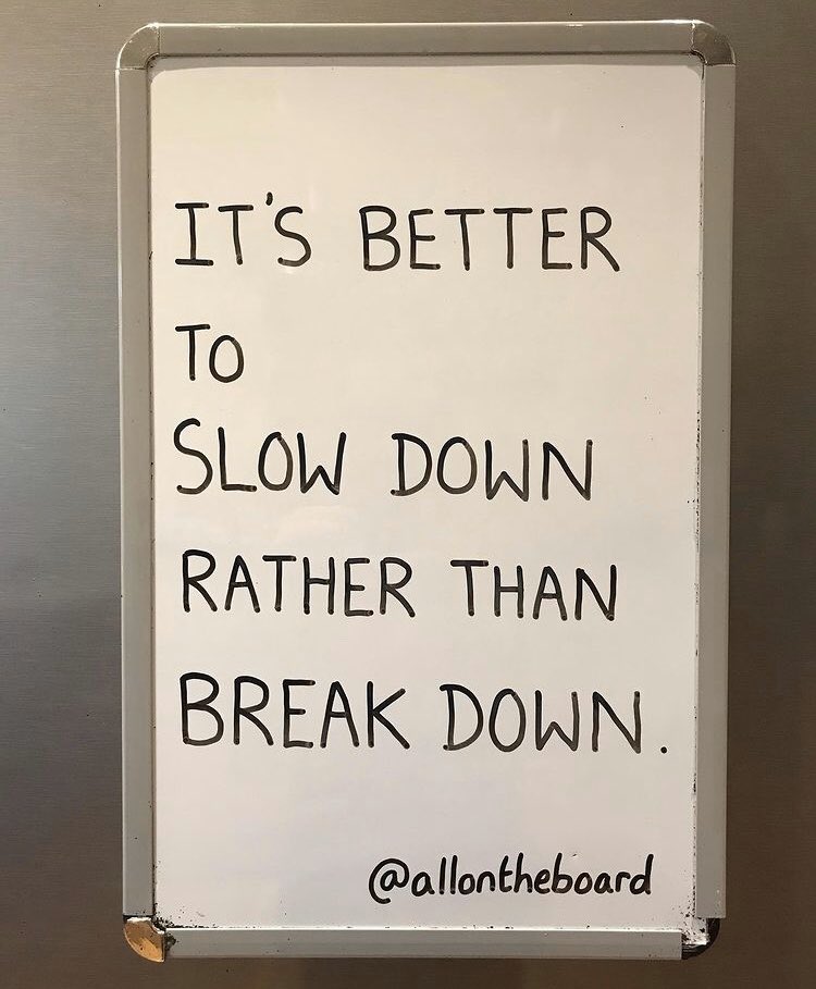 allontheboard's tweet image. It’s better to slow down rather than break down. 
@allontheboard 

All On The Board book available to buy from here - amazon.co.uk/Tfl-Quote-of-t…