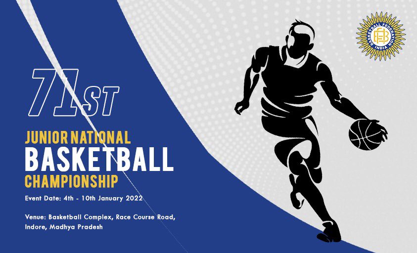 71st Junior National Basketball Championship will be held at Indore, Madhya Pradesh 

Dates- 4th January - 10th January 2022

Venue: -Basketball Complex, Race Course Road, Indore, Madhya Pradesh

#basketball #bfi #basketballfederationofindia #nationalchampionship