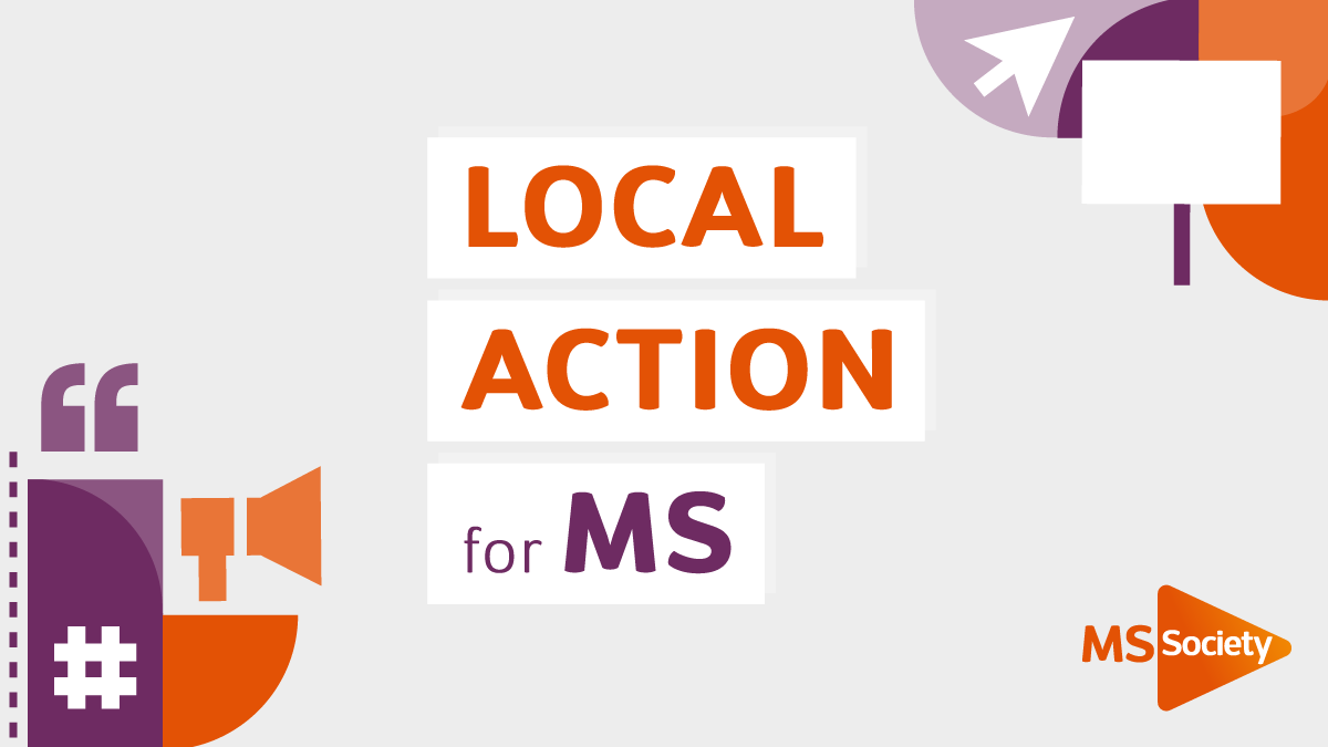 mssocietyuk's tweet photo. Too many people with MS in the UK have to fight for the treatments, services, care and support they need.
Let’s change that and take #LocalActionforMS! 📢
We have resources and support to get you started today ➡ https://t.co/oiMuIscPXC https://t.co/oNVxE7icOC