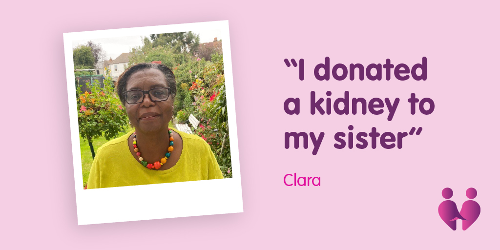 "I donated my kidney to my sister 15 years ago after seeing her in poor health. I realised that having one kidney wouldn’t make much difference to me, but receiving a kidney would have a significant positive impact on my sister." - Clara

#BlackHistoryMonth #OrganDonation