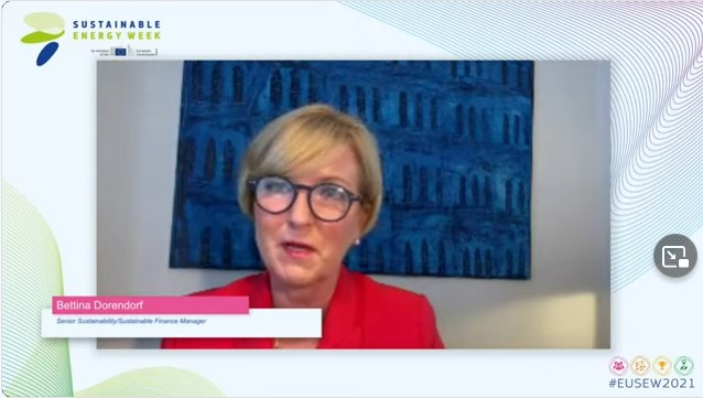 ClimateSt's tweet photo. .@KfW's @bdorendorf: "The #EUTaxonomy is becoming the benchmark for greener investments, thus driving finance towards #EnergyEffciency"

#EUSEW2021 #EEFIG

Live now 👉 https://t.co/lU05VYqa4J https://t.co/bmPNfytzaQ