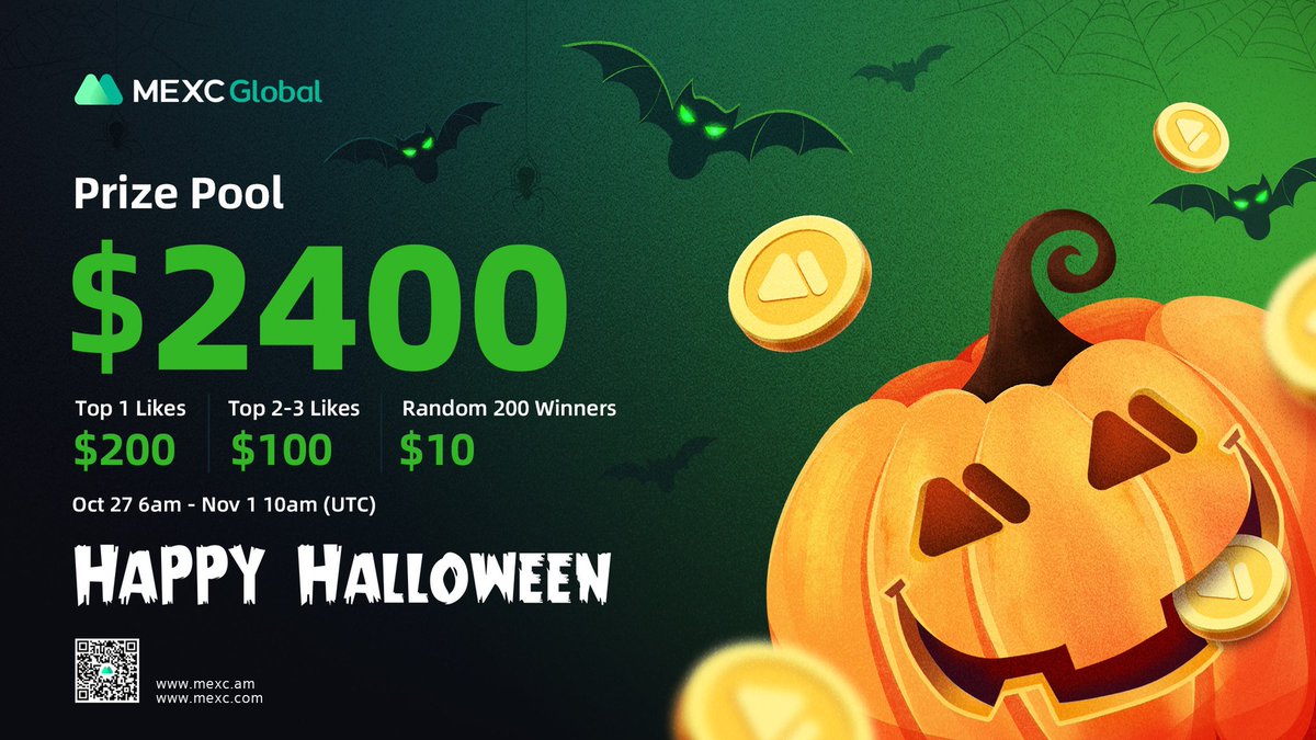 MEXC's tweet photo. Happy #Halloween from @MEXC_Global - $2400 for grabs🎃

To enter:
✅Create a pic/meme that includes #MEXCGlobal or $MX logo and post it in comment
✅Change your Twitter avatar to the pic/meme 
✅Follow @MEXC_Global, Like, RT and tag 3 frds

#Halloween2021 #Giveaways #Airdrops https://t.co/ddfk7p2FCn