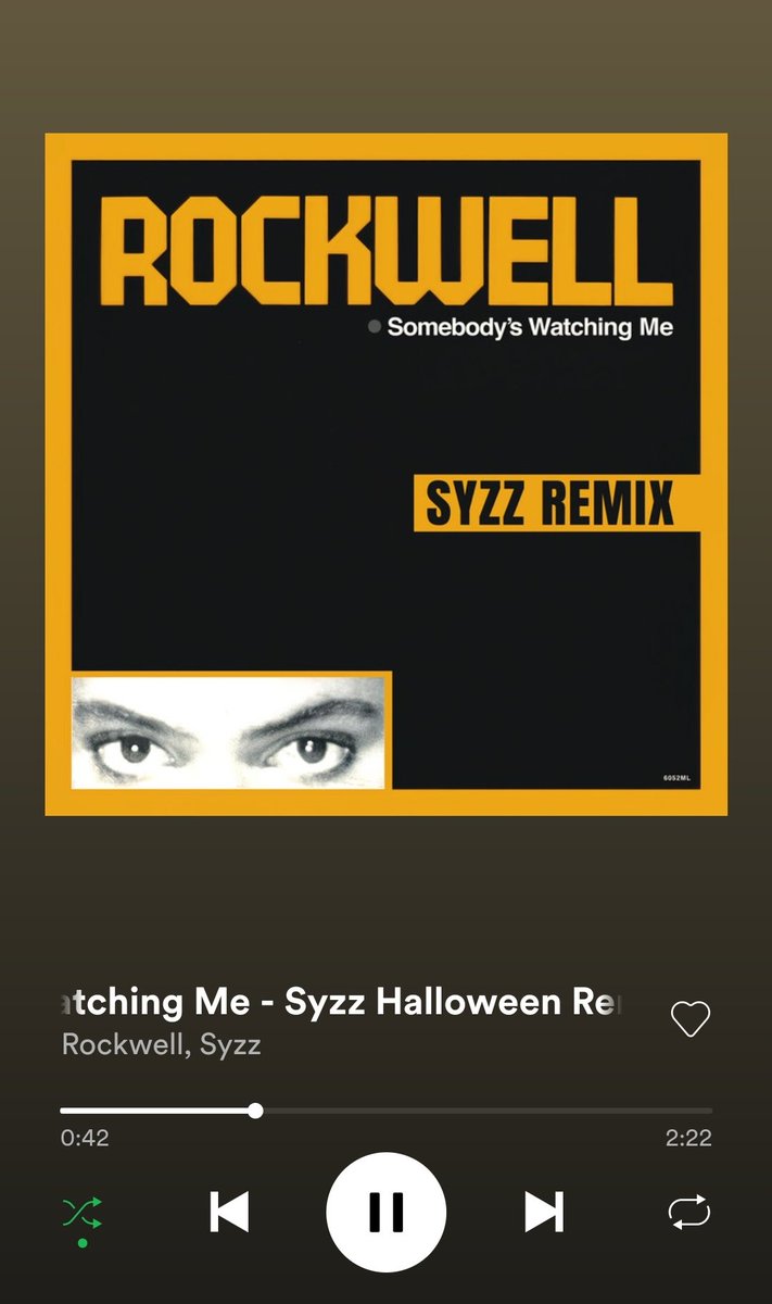 Halloween has a new resident! A new official remix of Somebody's Watching Me that's just Michael's vocal!!! 

Cannot stop playing this at the moment! <a href="/SYZZmusic/">Syzz</a> 🙌🏻🙌🏻🙌🏻