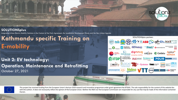 Did we miss you in the 1st day of Kathmandu training on #electricmobility yesterday? Join us shortly for Session 2 at 10:15-13:15 CET (14:00-17:00 Nepal Standard Time), and tomorrow! Register: lnkd.in/gWuYETMF. Site visit follows on Friday. Register lnkd.in/gWBEJUF6