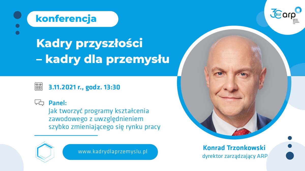 AgencjaRozwoju's tweet photo. O zmianach na rynku pracy będą dyskutować eksperci podczas konferencji "Kadry przyszłości - kadry dla przemysłu"

Jak tworzyć programy kształcenia zawodowego z uwzględnieniem szybko zmieniającego się rynku pracy?
🗓 3.11.2021, g. 13:30

📩 Rejestracja ⤵
https://t.co/PbyHkjy45A https://t.co/jfh6PWrHLd