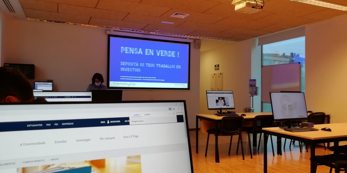 Imos comezar o seminario sobre o repositorio institucional da <a href="/uvigo/">Universidade de Vigo</a> e o Open Acess, estamos próximos á Semana Internacional do Acceso Aberto #OpenAccess #OpenData #AcademicTwitter <a href="/UCC_UVigo/">Cultura Científica UVigo</a>