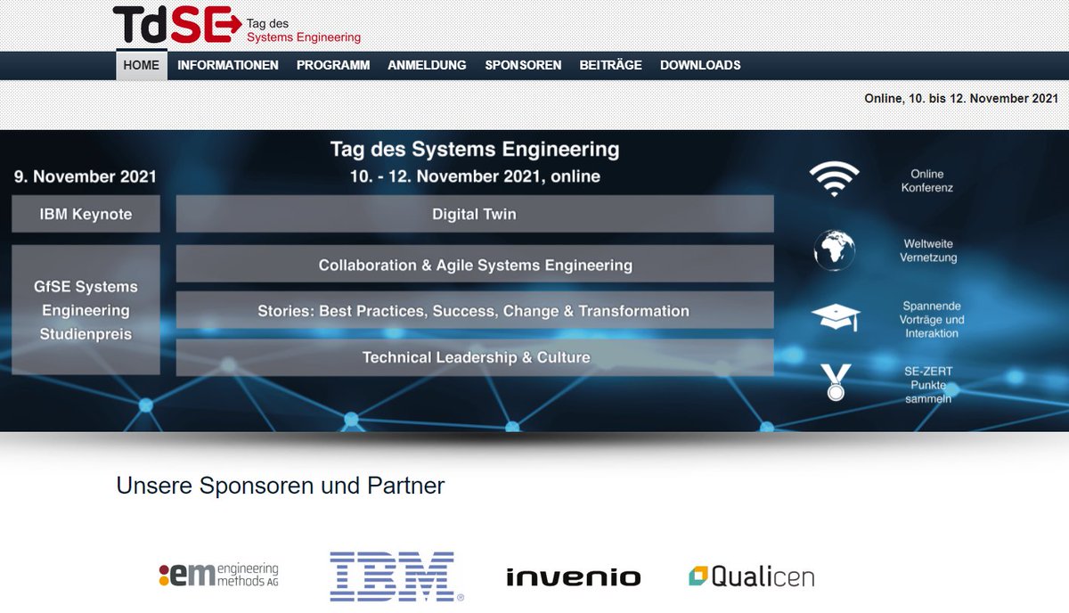 qualicen's tweet image. Wir freuen uns schon sehr auf den #TdSE2021! Verpassen Sie nicht den Vortrag von @HenningFemmer und Wolfgang Böhm zum Thema "#SpesML - die #MBSE Methodik für SPES in SysML" am 12.11.! Besuchen Sie uns gerne auch ganz einfach in der virtuellen Ausstellung! tdse.org