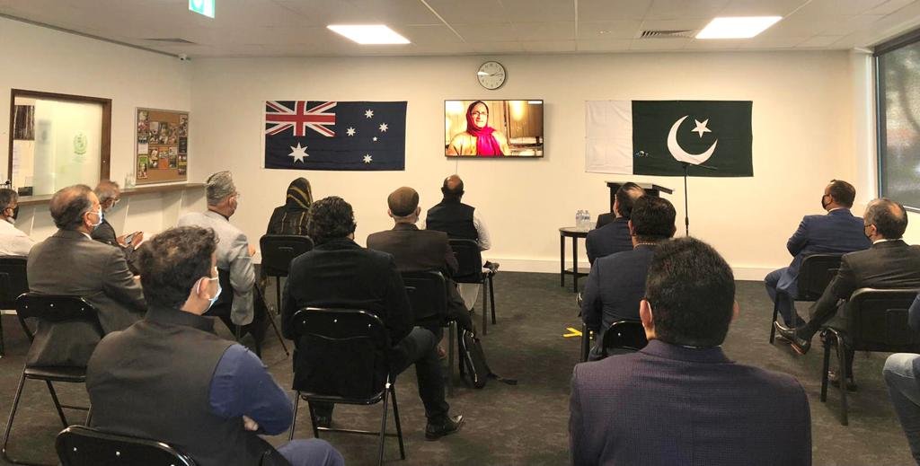 appcsocialmedia's tweet photo. Pakistan Consulate General in Melbourne organized a #KashmirBlackDay event. The event was attended by prominent members of Pakistani community .
High Commissioner of Pakistan to Australia @Zhchaudhri  delivered the key note address: @PakinMelbourne 
#APPNews https://t.co/0jiwTzzxsj