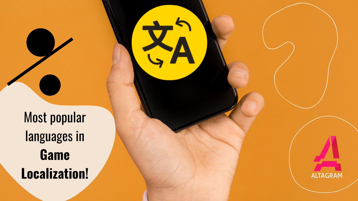 Altagram_Group's tweet photo. What languages are most popular in game localization? German, French, Spanish, Portuguese, and Russian are ranking top in localized languages in 2021. Where do you see this trend going? Let us know!
#GameLocalization #TopLanguages https://t.co/jyGDOaqgWK