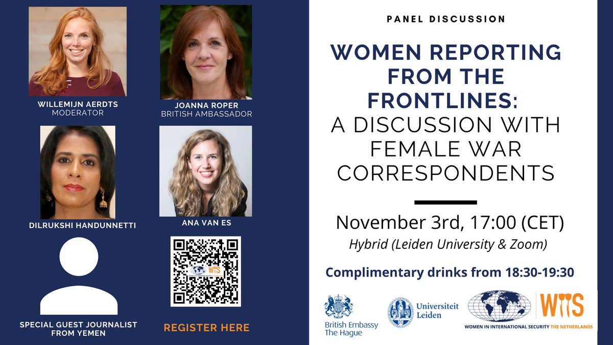Chair UN Studies in Peace and Justice (@chair_un) on Twitter photo On November 3rd, <a href="/WIIS_NL/">WIIS Netherlands</a> is hosting a panel discussion on with journalists about their experiences as war correspondents. Do you also want to be part of this?
Make sure to sign up here!
lnkd.in/gywF3ksa #WIIS #paneldiscussion #WPS On November 3rd, <a href="/WIIS_NL/">WIIS Netherlands</a> is hosting a panel discussion on with journalists about their experiences as war correspondents. Do you also want to be part of this?
Make sure to sign up here!
lnkd.in/gywF3ksa #WIIS #paneldiscussion #WPS
