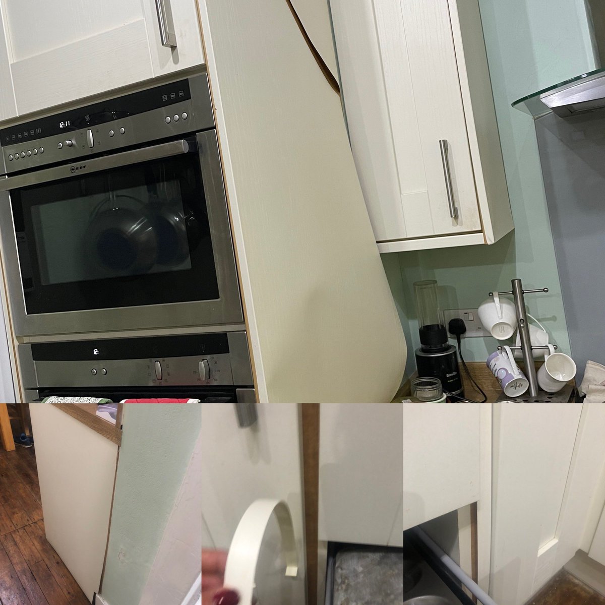 a_ninjagirl's tweet photo. @crownimperialkitchen does anyone else have this problem with your kitchens? I know my kitchen is 5 years old but i wouldn’t expect the laminate to just start falling off everything?? #badkitchen #badcustomerservice #ignoringcustomers #kitchens how can I get this fixed https://t.co/K6ZrgkYG9w