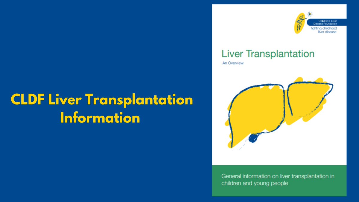 tweetcldf's tweet photo. Liver transplantation isn't a cure for liver disease however for many children a transplant can mean living longer with a much better quality of life. Want to find out more about liver transplants? Read our information https://t.co/kHNWaYMItl online or download our leaflet. https://t.co/qksU9QsDcH