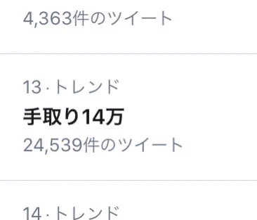 年々下がっている？2019年～2021年でトレンド入りした「手取り〇〇万」www