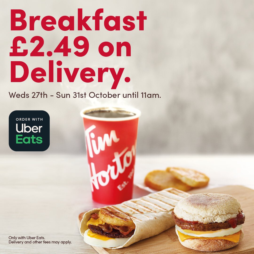 1.99 Breakfast Meal Deal at Tim Hortons © - Tim Hortons UK