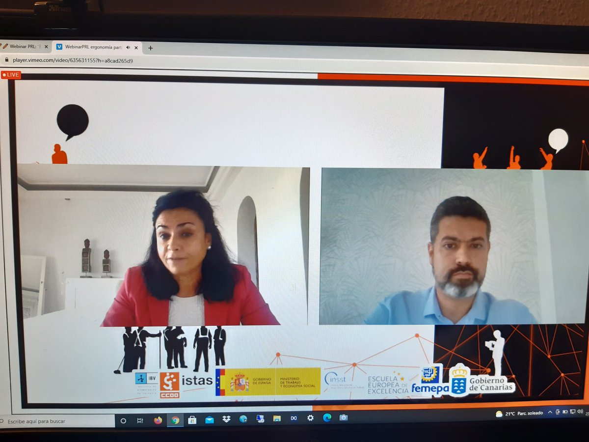 ICASELcanarias's tweet photo. #SemanaEuropeaRESST #ERGOpar
Presentación. Campaña Europea Trabajos saludables: Carmen Ballines García
Coordinador de Formación 
 #ICASEL #TFE Arecio Vega Ramirez
Responsable Oficina Técnica de #PRL -@FMEPA_LP

👇https://t.co/q7ZhM7tlBa https://t.co/78jNMY81qq