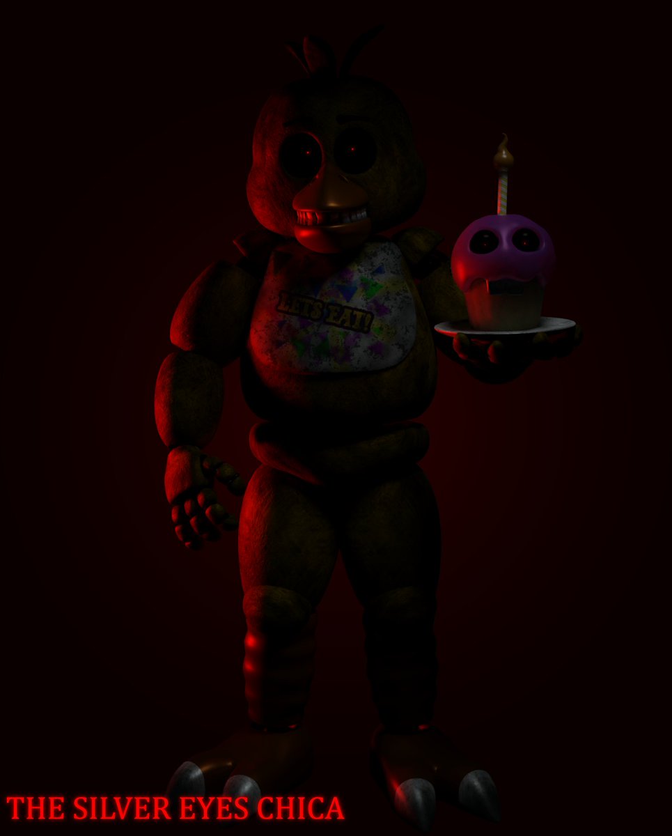 FNafbcp's tweet photo. The Silver Eyes Chica has joined the group
(please note that the models shown before their final release may change)

model by 
@therbayg
(and the rest of the textures)

body and teeth textures by 
@/flaviiusss https://t.co/6jRs5Styxr