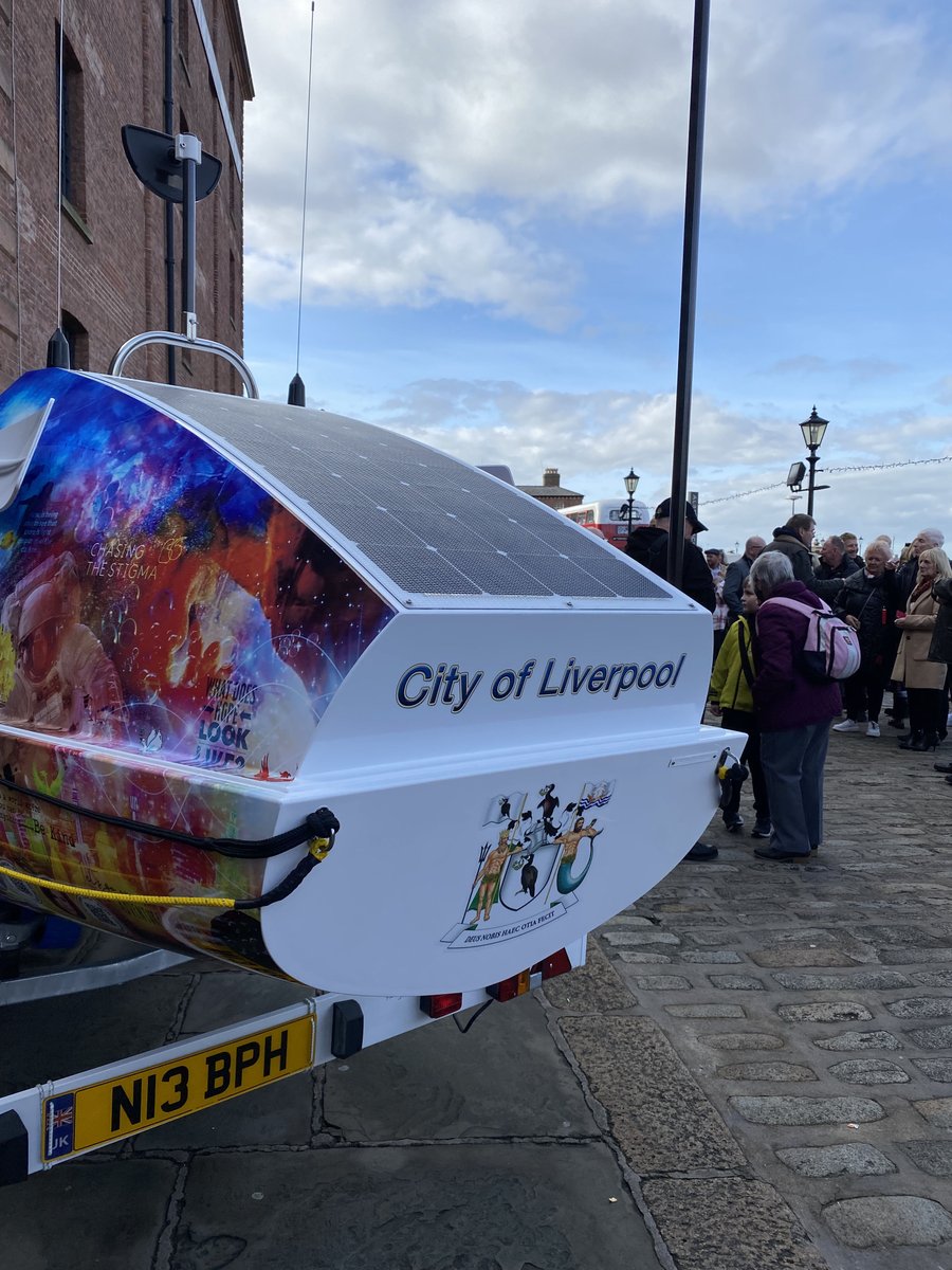 We are so thrilled to play a small role in the #BoatofHope naming ceremony @merseymaritime Well done Abbie, speaking about the inspiration behind your artwork. @berniehollywood @BillingReeves @EducateMag @MetroMayorSteve @MayorLpool @lpoolcouncil #MentalHealth #GateacreSchool