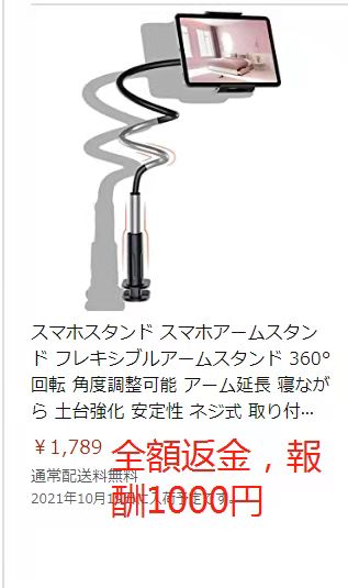 価格:1789 報酬1000円   全額返金