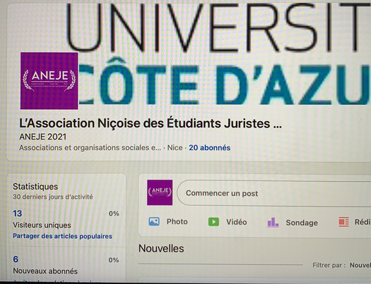 ANEJE06's tweet photo. Chers amis juristes,
L'ANEJE fait son entrée sur Linkedin! Ses membres vous invitent à aller vous y abonner pour vous tenir informé des dernières actualités et évènements organisés. 
https://t.co/q5ZfeBSQaF https://t.co/7rpPL4jXaU