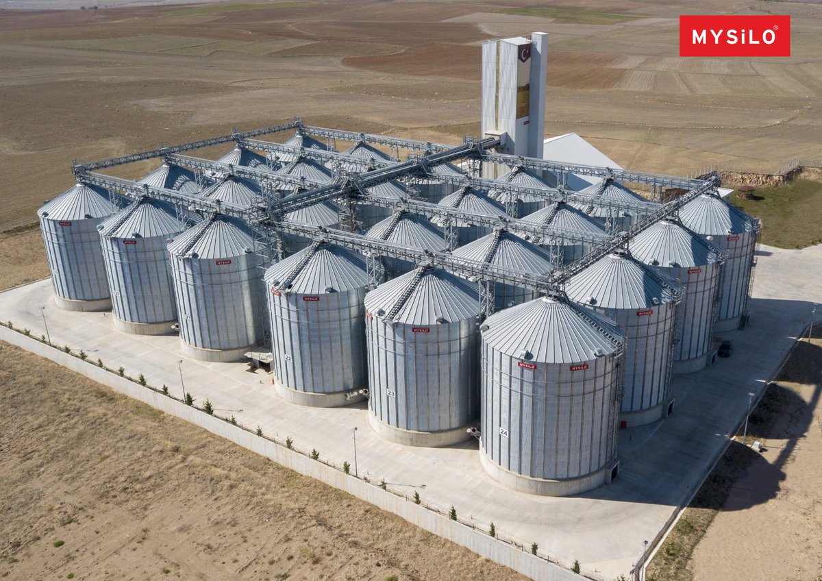 mysilotr's tweet photo. Grain storage facility.

#mysilo #silo #steelsilo #grainstorage #storage #chainconveyor #conveyor #bucketelevator #elevator #steel #steelconstruction #dryer #graindryer #corndryer #ventilation #sweepauger #stock #turnkeyproject #graincleaner #wheat #barley #paddy #corn #sunflower https://t.co/OpvaKpQvXA