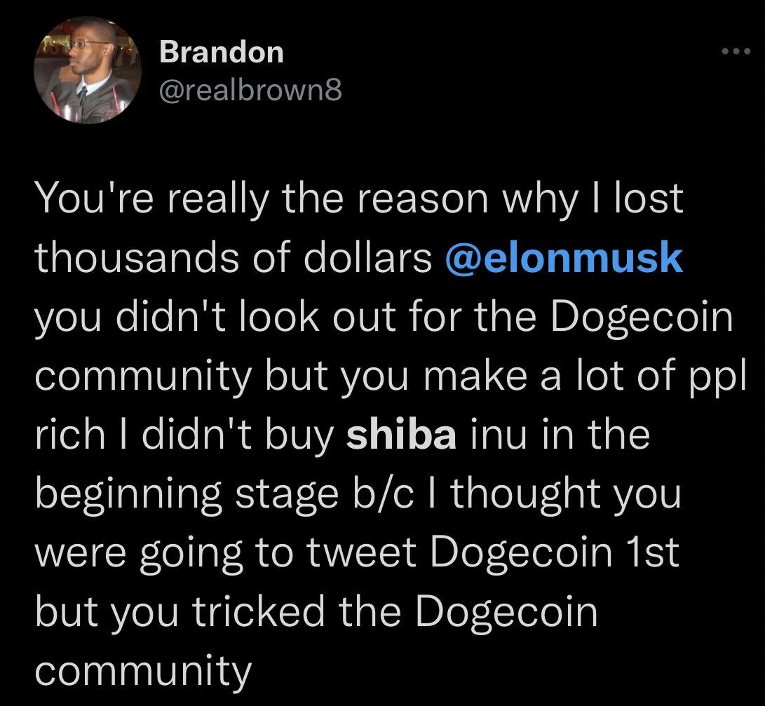 RightWingCope's tweet photo. Crypto bros are mad that Elon doesn’t like their favorite shitcoin https://t.co/LZeBFqHcBy
