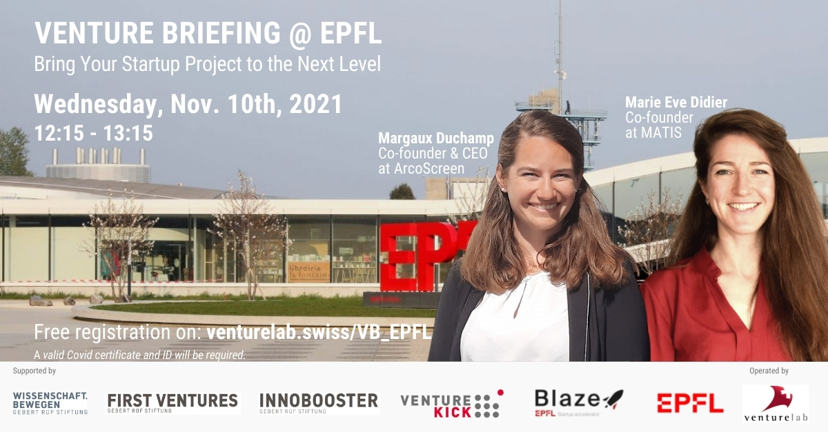 How do you start your own startup on campus, and get it funded?
Learn it from entrepreneurs Margaux Duchamp of <a href="/ArcoScreen/">ArcoScreen</a>, and Marie Eve Didier of MATIS.
Register and join us on November 10th at <a href="/EPFL/">EPFL</a>: venturelab.swiss/VB_EPFL
#VentureBriefing #SwissStartups