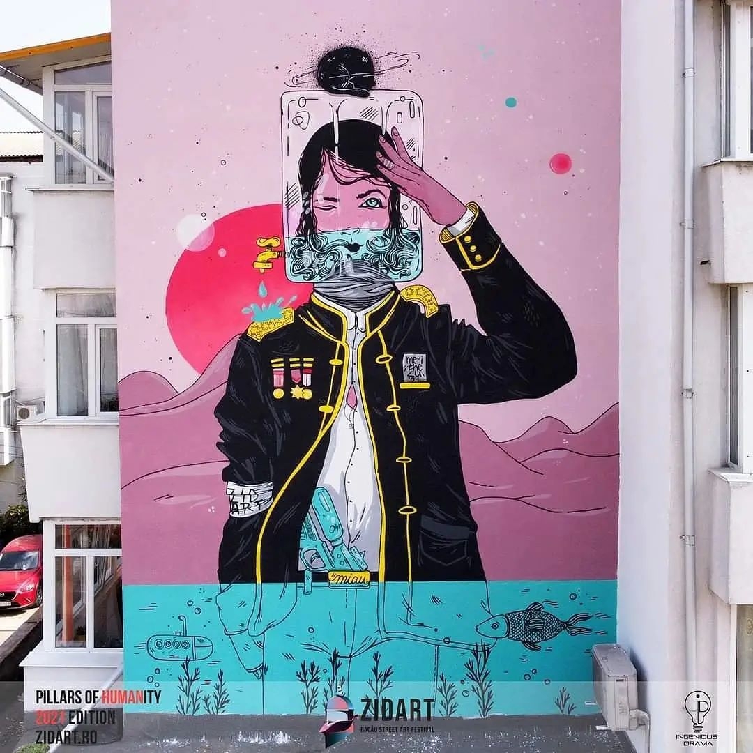 brababella's tweet photo. #Streetart by #MariaZurbagiu @ #Bacău, Romania, for #PillarsOfHumanity
https://t.co/QbLzL3j4xk #arteurbana #urbanart #murals #muralism https://t.co/26Nd7Tfsww