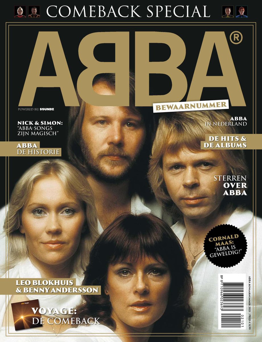 SoundzRadio1's tweet photo. Vrijdag ligt hij in de winkels: de ABBA Comeback Special van @soundzmagazine. Om in de stemming te komen hoor je deze week extra veel ABBA op Soundz Radio. https://t.co/y9lZjzUm1c