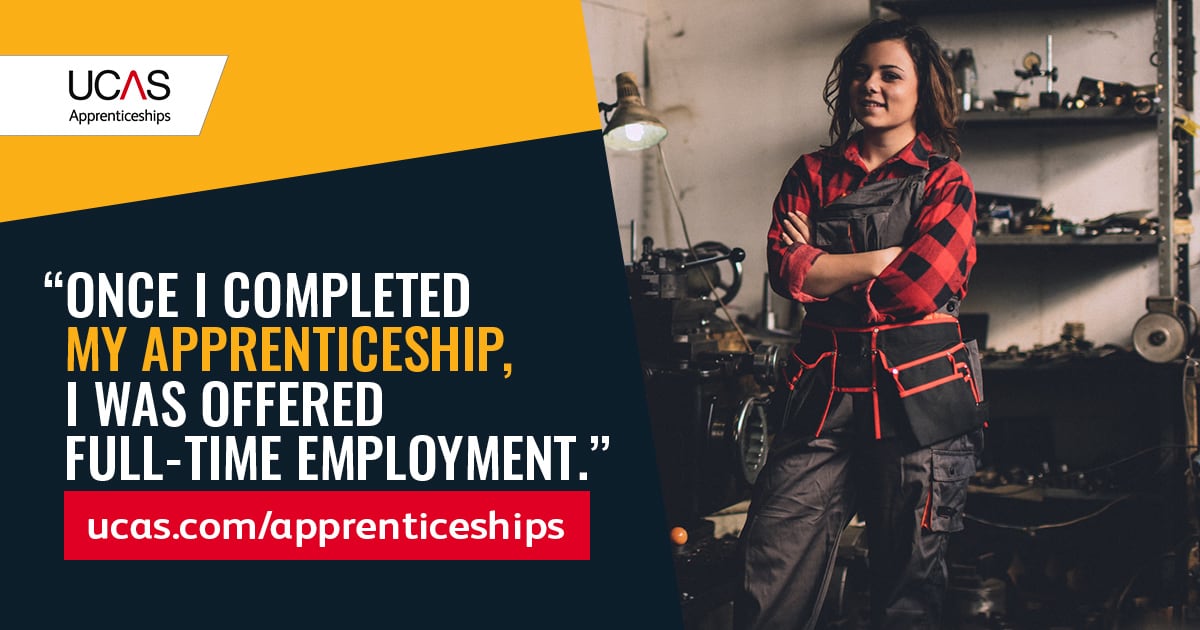 ucas_online's tweet photo. Have you explored all your higher education options? 🤔 

Find out where an apprenticeship could get you, and find out everything you need to know right here 👉 https://t.co/9VyySQ18qj https://t.co/xCmhQpMZcB