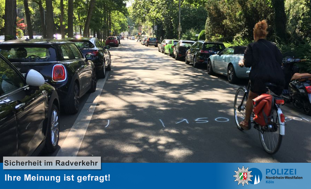 Polizei NRW K (@polizei_nrw_k) on Twitter photo #PolizeiNRW #Köln #Leverkusen
Ihre Meinung ist gefragt - Haben Sie gefährliche Situationen in Bezug auf Seitenabstand, Freihalten von Radverkehrsflächen und Rechtsabbiegen erlebt?
Schreiben Sie uns: sicher-radfahren.koeln@polizei.nrw.de
Mehr Infos unter url.nrw/21k1365 #PolizeiNRW #Köln #Leverkusen
Ihre Meinung ist gefragt - Haben Sie gefährliche Situationen in Bezug auf Seitenabstand, Freihalten von Radverkehrsflächen und Rechtsabbiegen erlebt?
Schreiben Sie uns: sicher-radfahren.koeln@polizei.nrw.de
Mehr Infos unter url.nrw/21k1365