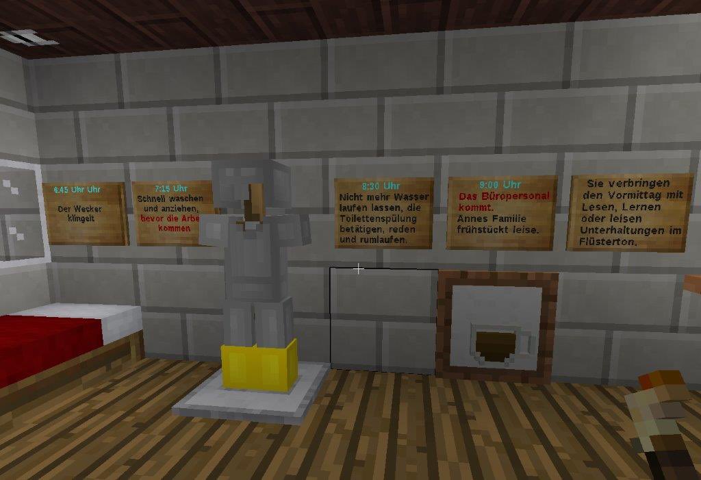 AnBoe65's tweet photo. Kids meiner Klasse 5 haben auf dem Server von @minetestbildung ein #AnneFrank-Museum erstellt und das Hinterhaus nachgebaut ... zu finden auf dem #Minetest-Server beim POI Anne Frank ... wenn jemand aus dem #twlz dort etwas ergänzen möchte - DM und dann gibt‘s Baurecht https://t.co/e6Wg74vhk8