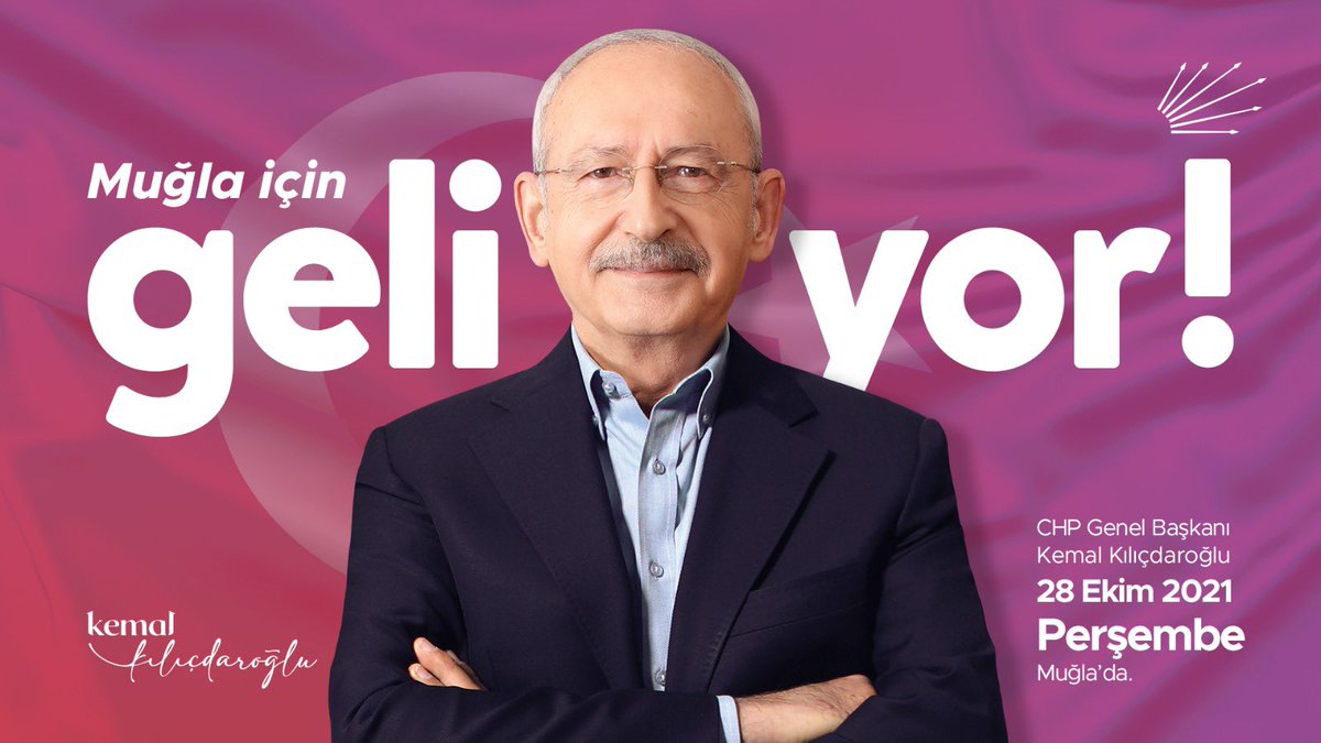 chpmilas's tweet photo. Cumhuriyet Halk Partisi Genel Başkanımız Sayın Kemal Kılıçdaroğlu 28 Ekim Perşembe günü Muğla’mız için geliyor.

#GeliyorGelmekteOlan
#KemalKılıçdaroğluMuğlada https://t.co/C5rk95HJ0N