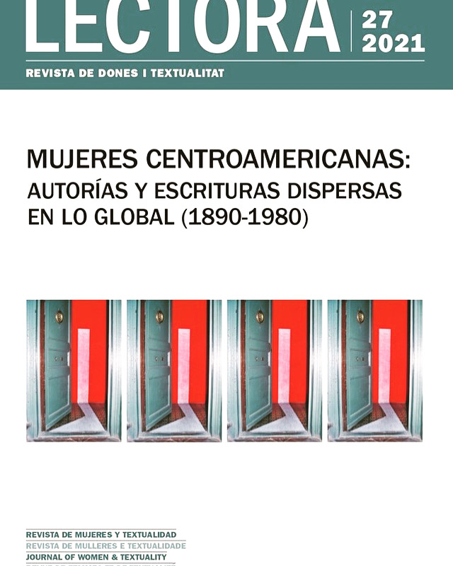 albizurezm's tweet photo. Muy contenta por este dossier que coeditamos con Tania Pleitez y que reúne artículos sobre las escritoras y pensadoras centroamericanas. Revista Lectora, No. 27. Linda portada cedida por Myra Barraza. 
https://t.co/2khNvOVay9 https://t.co/dhZbi5llie